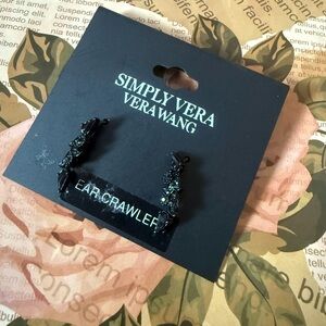 Simply Vera Vera Wang Black Ear Crawler Earrings